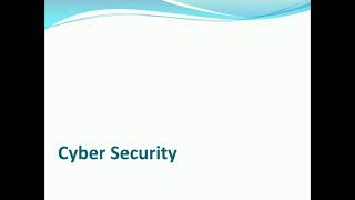 PPT on Cyber Security [upl. by Corneille]