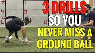 3 LACROSSE Drills So You NEVER Miss a GROUND BALL [upl. by Dickenson363]