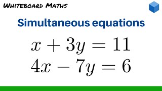 Solving simultaneous equations by substitution [upl. by Annabelle]