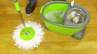 Spin Mop Tutorial And Review For Magic 360 Spin Easy Mop With Wheels [upl. by Eenafit]