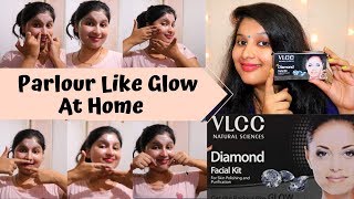 VLCC diamond facial at home step by step  VLCC diamond facial Kit Review  Prakshi Versatile [upl. by Vicky]