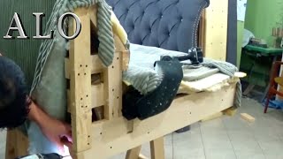 HOW TO REMOVE AN ARM OFF A SOFA  ALO Upholstery [upl. by Roe516]