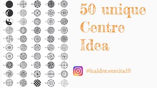 50 Easy Mandala Patterns For Beginners  Unique Centre Idea [upl. by Zildjian752]