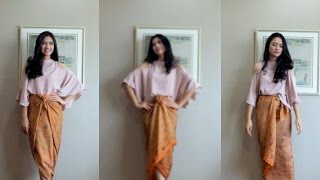 4 Easy Ways To Wear a Kain Batik  GemmaDelicia [upl. by Adraynek677]