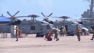 Both NAS Jax and the Mayport Navy Base are under evacuation orders as because of the threat pose [upl. by Atimad541]