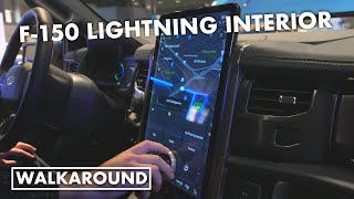 2022 Ford F150 Lightning Interior Tour and Easter Eggs [upl. by Ayikaz840]