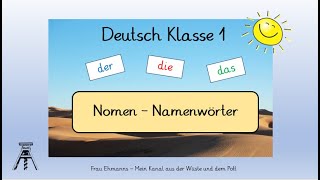 Deutsch Klasse 2 Nomen  Namenwörter mit einer „Learningapp“ Homeschooling [upl. by Racso847]