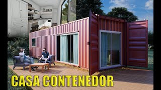 PLANO DE CASA CONTENEDOR  Container house [upl. by Atteuqnas]