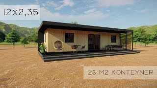 Konteyner Ev Yapımı  28 m2 Tiny House Modelleri [upl. by Elysee]