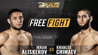 FREE FIGHT  Ikram Aliskerov VS Khamzat Chimaev  BRAVE CF23 [upl. by Aicirtac]