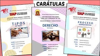 CARÁTULAS EN WORD 4 Diseños  TUTORIAL fácil paso a paso  Shirlhy [upl. by Ruenhcs]