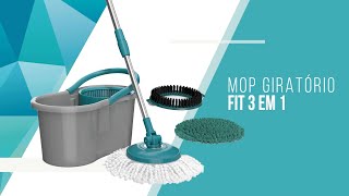 Flash Limp  Mop Giratório Fit 3 em 1 [upl. by Nnayr]