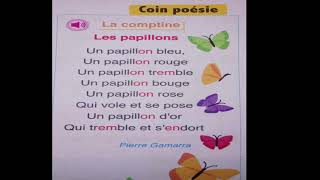 La comptine  Les papillons  Unité 2Loasis des mots [upl. by Neelsaj]