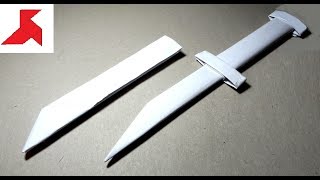 DIY  How to make DAGGER with a scabbard from A4 paper [upl. by Mayyahk841]