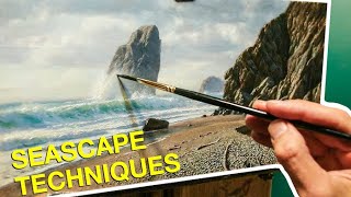 How to PAINT a Wild Coastal Scene IN OILS  DETAIL TECHNIQUES [upl. by Spada]