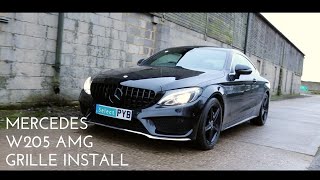 Howto W205 AMG C63 style bumper removal and grill replacement [upl. by Vernier]