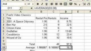 Microsoft Excel Tutorial for Beginners 4  Functions Formulas [upl. by Ahsieym352]