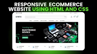 How To Build Ecommerce Website Using HTML and CSS Step by Step  Part 2 [upl. by Oahc]