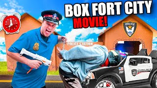 Worlds Biggest Box Fort City The Movie  Living In Cardboard 24 Hour Challenge [upl. by Leval]