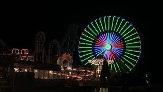 Moreys Piers Ferris Wheel At Night [upl. by Neerahs]