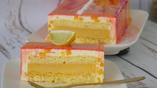 Entremet Exotique  Passion Vanille Mangue Coco Recette Génoise Moelleuse Coco [upl. by Leigha737]