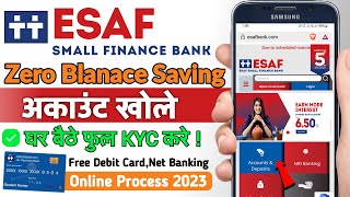 Esaf Bank Zero Balance Account Opening 2023 [upl. by Nivled]