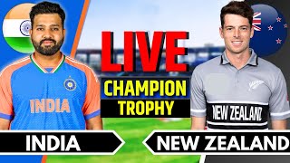 India vs New Zealand Match 12  Live Cricket Match Today  IND vs NZ  Champions Trophy Last 40 Ov [upl. by Nwahsirhc]