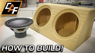 How to build  Wedge Subwoofer Box Enclosure SIMPLE amp LOUD [upl. by Eduam388]