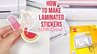 HOW TO LAMINATE STICKERS WITH CRICUT [upl. by Kalindi38]