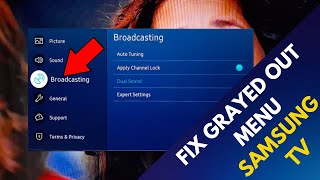 Fix This function is not available error or options grayed out on all Samsung television models [upl. by Nosittam648]