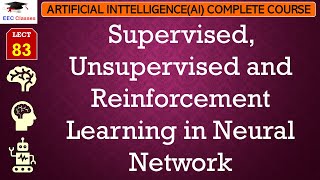 L83 Supervised Unsupervised and Reinforcement Learning in Neural Network  Artificial Intelligence [upl. by Attenra]