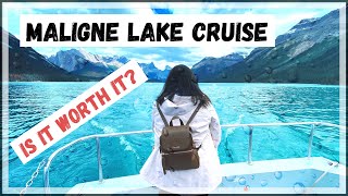 Maligne lake boat cruise 4K Spirit island tour 2020 Jasper national park [upl. by Ydnec]