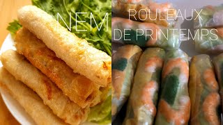 NEMS  ROULEAUX DE PRINTEMPS  egg rolls  spring rolls  spring rolls recipe  rolls [upl. by Rycca]