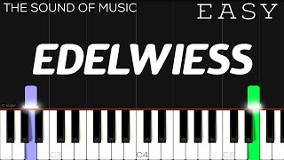 Edelweiss from “The Sound Of Music”  EASY Piano Tutorial [upl. by Reaht]