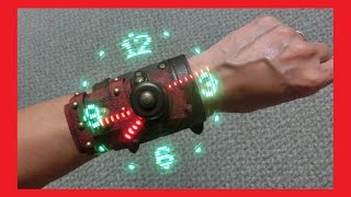 【DIY】空間表示腕時計を作ったった【スチームパンク】 Steampunk Watch [upl. by Brie]