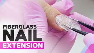 Fiberglass Nail Extension  Simple Pastel Almond Nails [upl. by Strawn327]