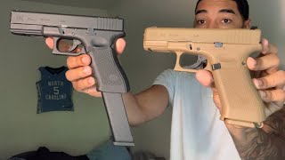 Glock 17 vs Glock 19x Airsoft Pistol [upl. by Eibur623]