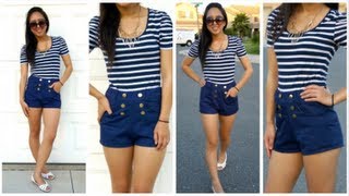 Highwaisted Shorts with Pockets Tutorial [upl. by Orelia]