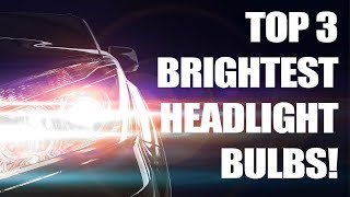 Top 3 Brightest Headlight Bulbs Tested Halogen [upl. by Aynek]