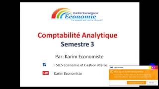 Comptabilité Analytique S3 partie 1 quot introduction quot [upl. by Gyasi]