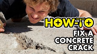 How To Repair Concrete Holes Easy  quotDerek Makes It Rightquot [upl. by Artekal]