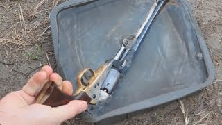 Water vs Uberti 1851 Navy percussion revolver [upl. by Hsirap]