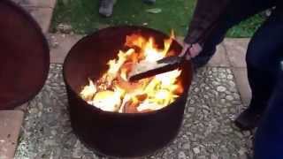 Raku Firing Process Raku Pottery is Fun and Exciting to Fire [upl. by Gilliam]