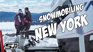 Snowmobiling in New York Hamilton CountyAdirondacks [upl. by Calvert]