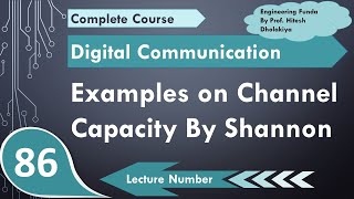 Example on Channel Capacity by ShannonHartley in Digital Communication by Engineering Funda [upl. by Hceicjow]