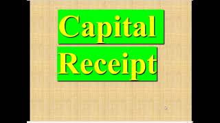 Capital and Revenue Receipt  Accounting [upl. by Bryant920]