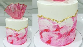 Cake decorating tutorials  FAULT LINE CAKE  Sugarella Sweets [upl. by Cousins239]