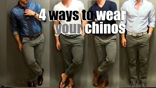 4 Ways To Wear Your Chinos  A Chino Tutorial [upl. by Shotton169]