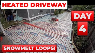 Layout amp Installation of the PEX Loops  Day 4 Episode 5 of my Heated Driveway Install 7192019 [upl. by Sineray]