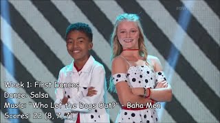 Miles Brown  Dancing With The Stars Juniors Performances [upl. by Therine]